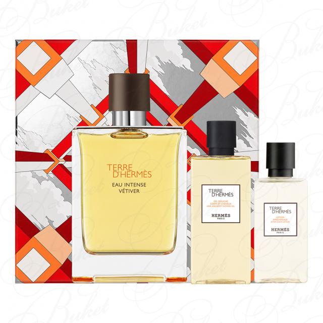 HERMES TERRE D HERMES EAU INTENSE VETIVER SET edp 100ml sh gel 80ml a sh 40ml